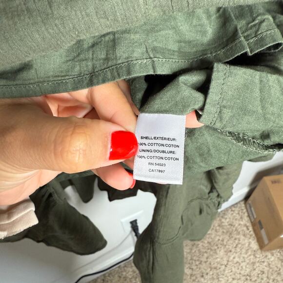 Old Navy Womens Dress Small Green Strapless Smocked Lined Summer VTG Y2K 90s - Picture 5 of 6